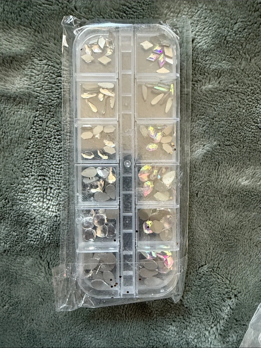 Clear Nail Tips and Glitter Nail Art Set - Home Party Supplies